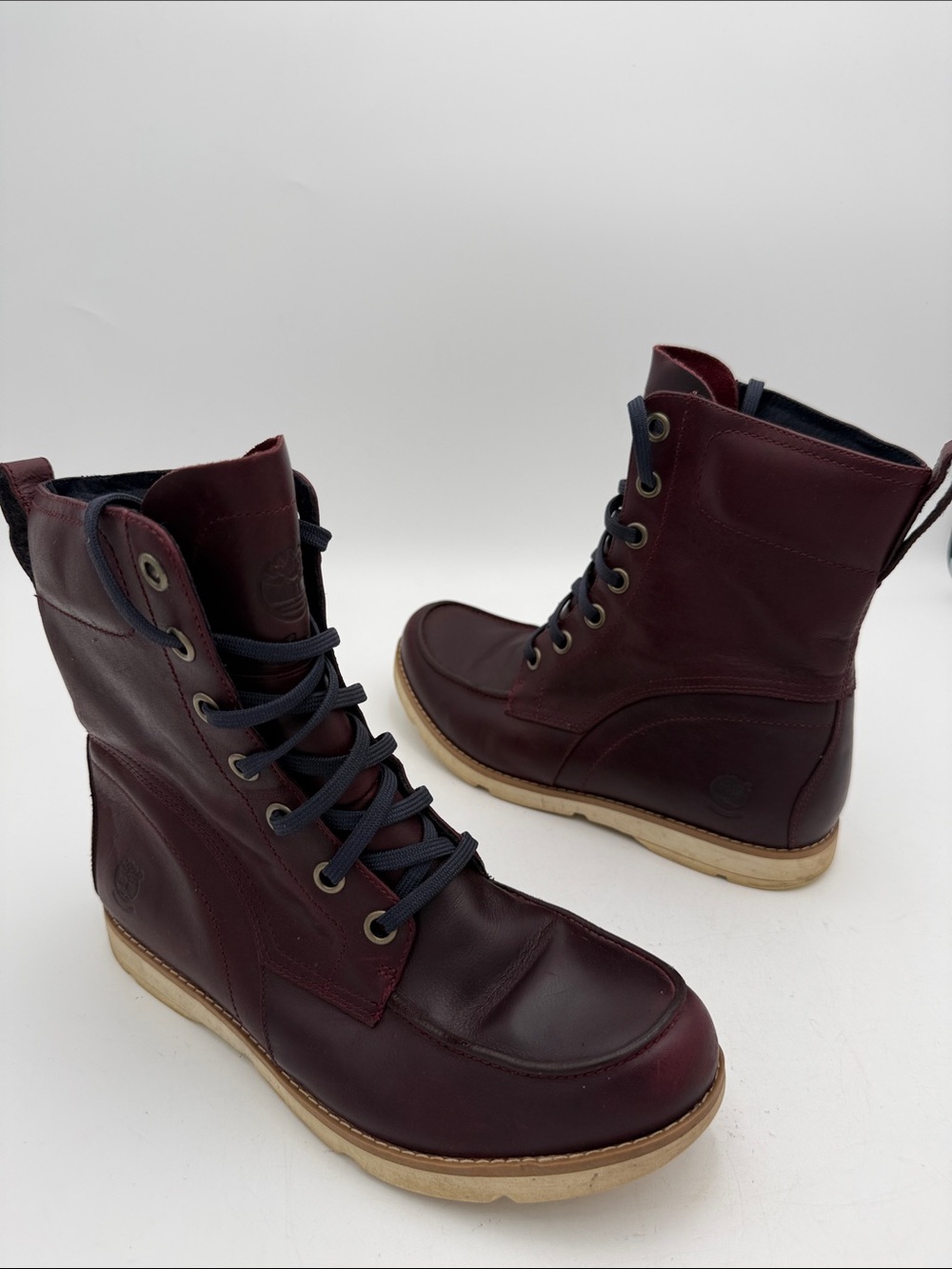 Timberland Earthkeepers Lace-Up Boots Burgundy women 8.5 casual Y2K goth retro